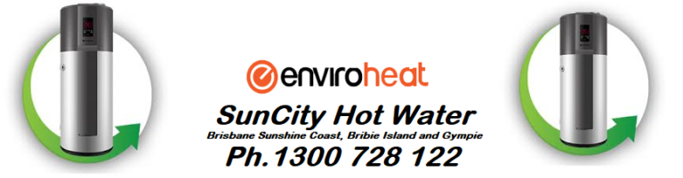 Enviroheat heat pump water heaters brisbane and sunshine coast, gympie and bribie island