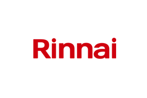 Rinnai logo for hot water systems on the Sunshine Coast