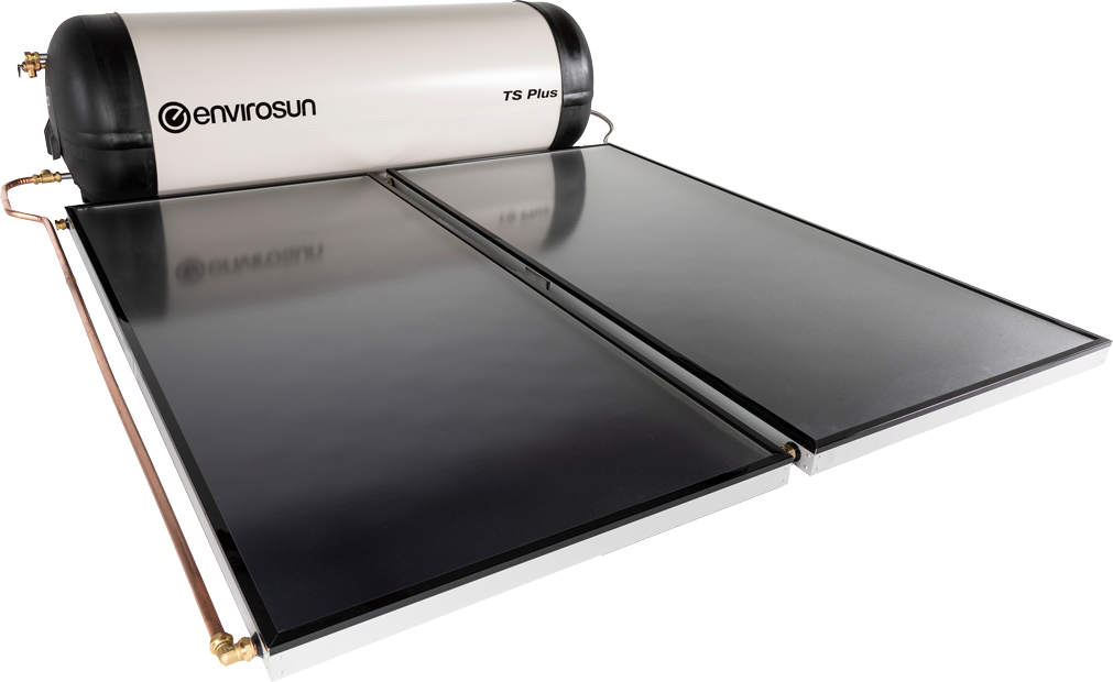 Envirosun TS Plus hot water system with rooftop collectors, perfect for Sunshine Coast homes